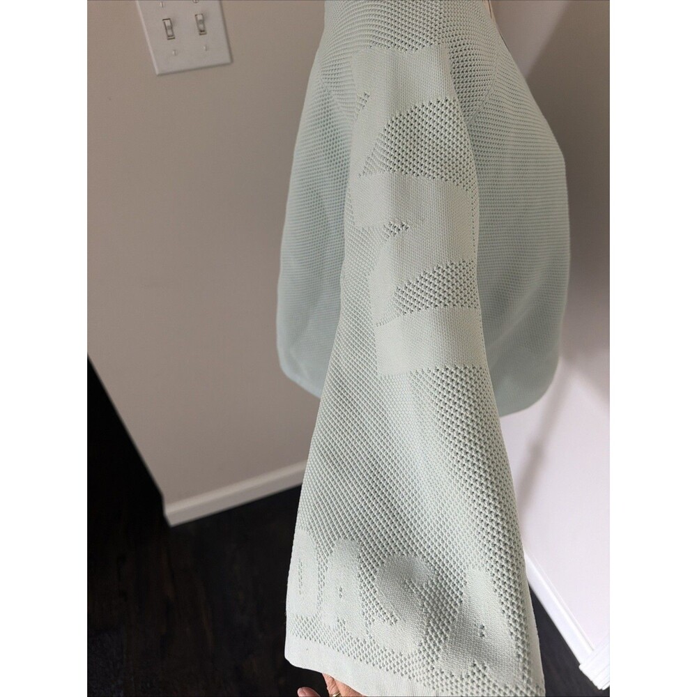 ADIDAS IVY PARK Beyoncé Mint Green Knitted Mesh Crop Top Shirt Jersey 2XL - Picture 10 of 16